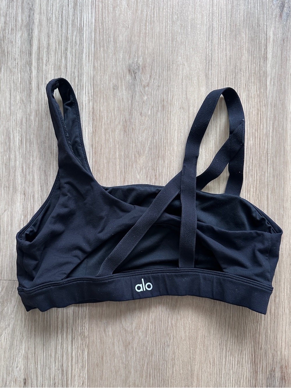 ALO Yoga Black Strappy Sports Bra